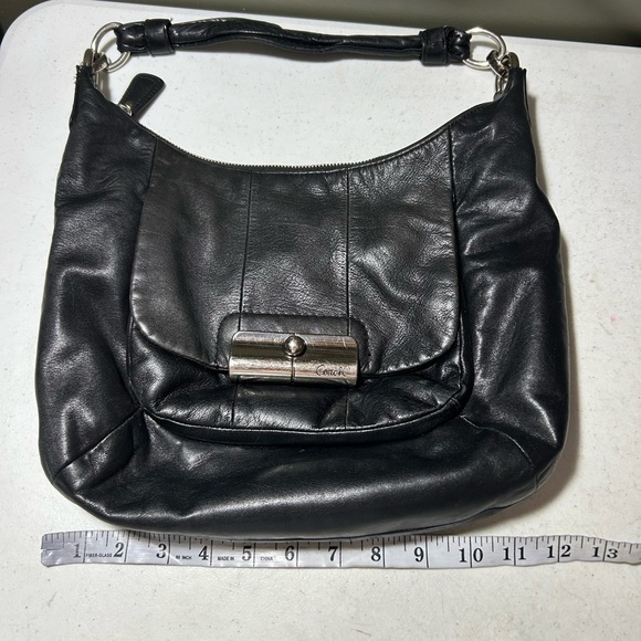 COACH Kristin Large Soft Black Leather Hobo Shoulder Bag READ GUC - Picture 12 of 12